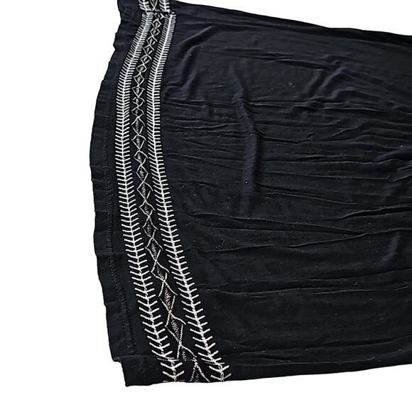 Womens Sz 1X Black Shear Babydoll Silver Embellished Whimsigoth Grunge Goth Top - Picture 5 of 10